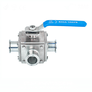 Tri-Clamp Muti-port 3-Way Sanitary Ball Valve L-Port 