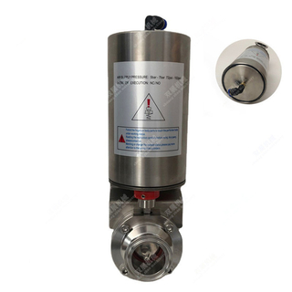 Sanitary Stainless Steel Tri Clamp Butterfly Valve with Pneumatic Actuator